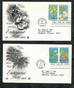 1783 - 1786 Endangered Flora ArtCraft FDCs with neatly typewritten address