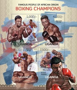 UGANDA - 2013 - Boxers of African Origin - Perf 4v Sheet - Mint Never Hinged