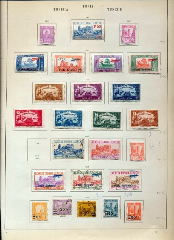 TUNISIA 1888/1930 M&U Collection Incl.Dues Airs(Appx 120)NS 86