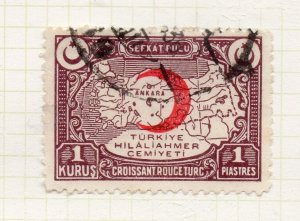 Turkey Crescent Issue Optd 1928 Issue Fine Used 1K. NW-270686