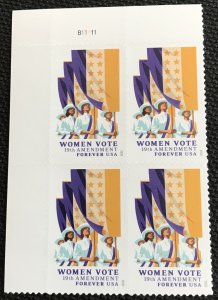 US #5523 MNH Plate Block of 4 UL Women Vote (.55)