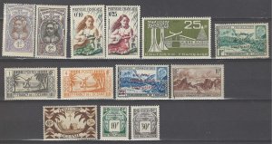 COLLECTION LOT # 3530 FRENCH POLYNESIA 13 ALL CONDITIONS STAMPS 1913+ CV+$19