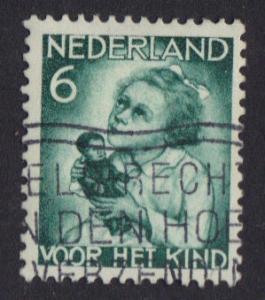 Netherlands  #B75   used  1934  child welfare 6c