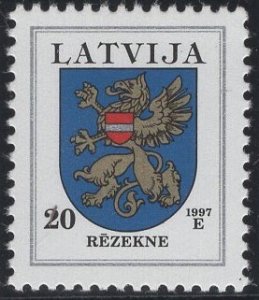Latvia 1997 MNH Sc 451 20s Rezekne Coat of Arms