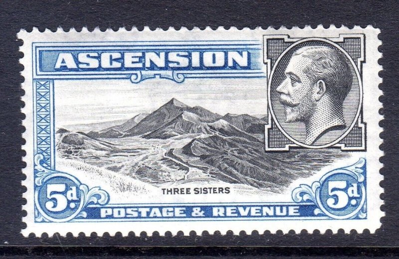 Ascension Island + 1934 +  sg 26 +   5d value  + Lightly Hinged  + 