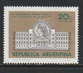 1970 Argentina - Sc 947 - MH VF - 1 single - State Mint and Medal