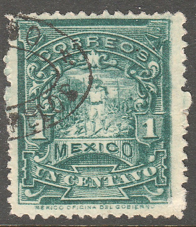 MEXICO 279 1¢ MULITA UNWATERMARKED USED  F-VF. (169)