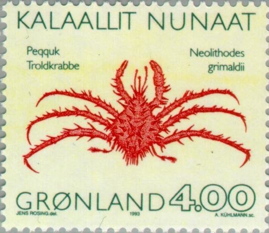 Greenland 1993 #256 MNH. Porcupine crab
