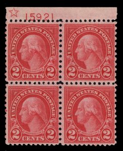 MOMEN: US STAMPS #579 PLATE BLOCK MINT OG NH LOT #85220*