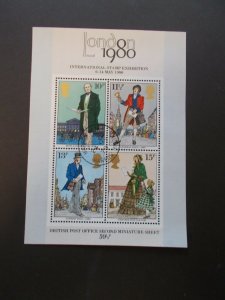 GB QEII 1979 Rowland Hill Miniature Sheet for London 1980 - Very Fine Used Cds