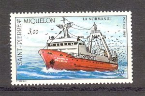 ST. PIERRE & MIQUELON SC# 495 LA NORMANDE  - MNH