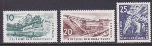 Germany DDR 347-49 MNH 1957 Coal Mining Industry Full Set Very Fine