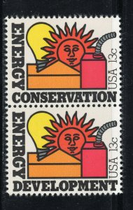 1723 - 1724 * ENERGY CONSERVATION & DEVELOPMENT  *   U.S. Postage Stamp Pair