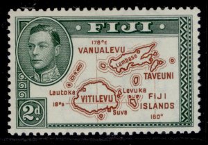 FIJI GVI SG254, 2d brown & green, M MINT. Cat £26. DIE II