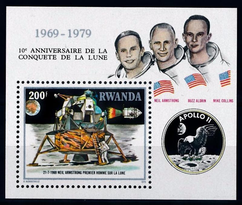 [64403] Rwanda 1980 Space Travel Weltraum Apollo 11 Souvenir Sheet MNH