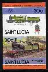 St Lucia 1985 Locomotives #4 (Leaders of the World) 30c '...