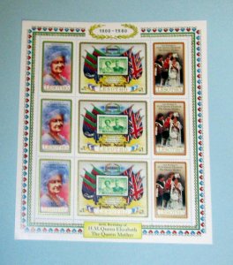 Lesotho - 313, MNH Sheet of 9, Complete. Queen Mother. SCV - $3.50