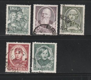 Poland 540-544 Sets U Various