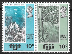 Fiji Scott 290-291 MNH Closing of Leprosy Hospital Se-Tenant Pair of 1970