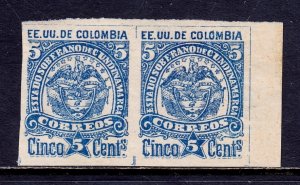 Colombia (Cundinamarca) - Scott #11 - Pair - MH - Markings/rev. - SCV $1.60