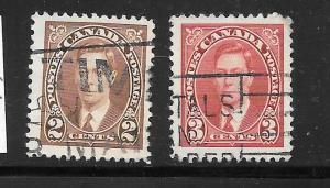 Canada #232 & 233 Used Singles