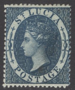 SG 2 St Lucia 1860 (4d) blue. A fine fresh lightly mounted mint example CAT £225