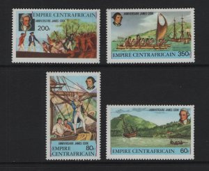 Central African Republic   #341-344  MNH 1978 Captain Cook