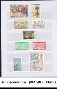 COLLECTION OF ANDORRA FRENCH STAMPS IN SMALL STOCK BOOK