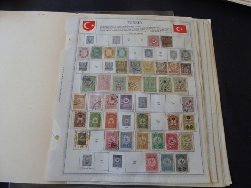 Turkey 1865-1960 Stamp Collection on Album Pages 