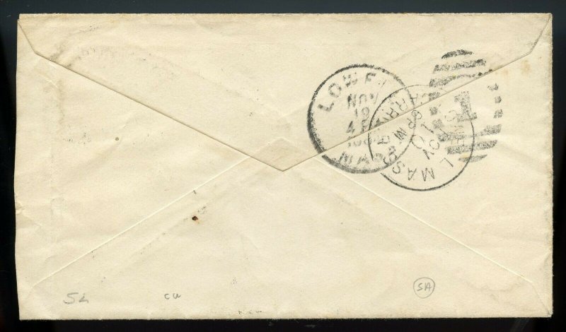 U.S. Scott 210 on 1880s NH Cover with UNCLAIMED and Pointing Finger Markings