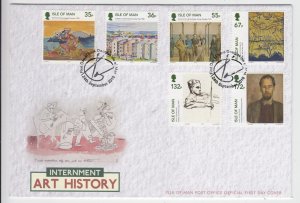 Isle of Man -  2009,  Art History',  set  of  6,  on FDC