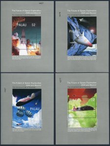 Palau 549-552 sheets, MNH. Future of Space Exploration, 2000.