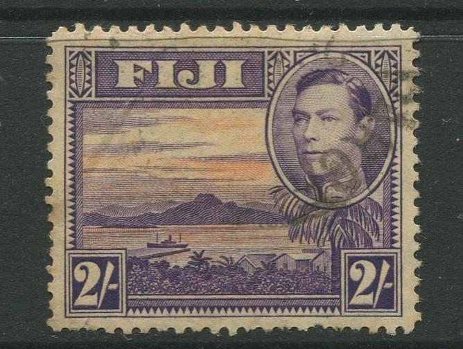 Fiji - Scott 129 - KGVI - Definitive - 1938 - Used - Single 2/- Stamp