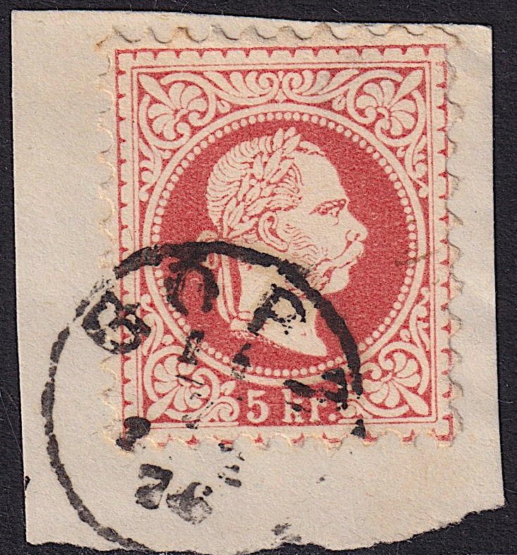 Austria - 1876 - Scott #36 - used on piece - GÖRZ thimble pmk Italy