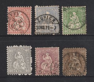 Switzerland x 6 seated Helvetia most used