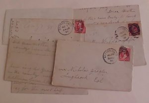 US OHIO 3 COVERS WITH LETTER in 1895 DAYTON