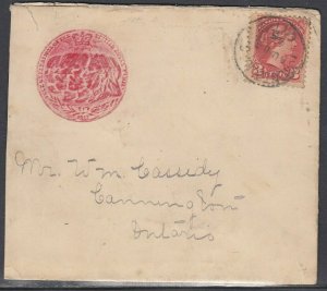 Canada - Aug 13, 1895 Toronto, On Domestic Advertising Cover