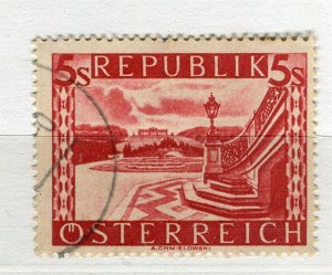 AUSTRIA; 1946 early Landscapes issue fine used 5s. value