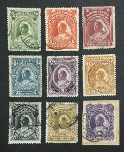 MOMEN: NIGER COAST SG #66-74 1897-1898 USED LOT #60062