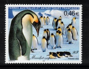 FRENCH ANTARCTIC 2003 Emperor Penguins; Scott 318, Yvert 360; MNH