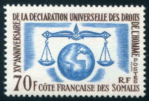 HERRICKSTAMP SOMALI COAST Sc.# 300 1963 Human Rights Scott Retail $8.00