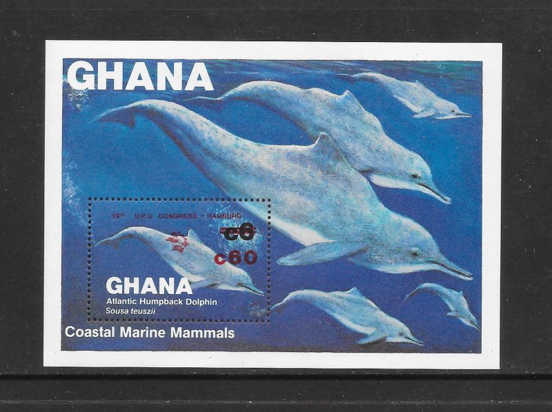 DOLPHIN - GHANA #920   (SURCHARGED)  MNH