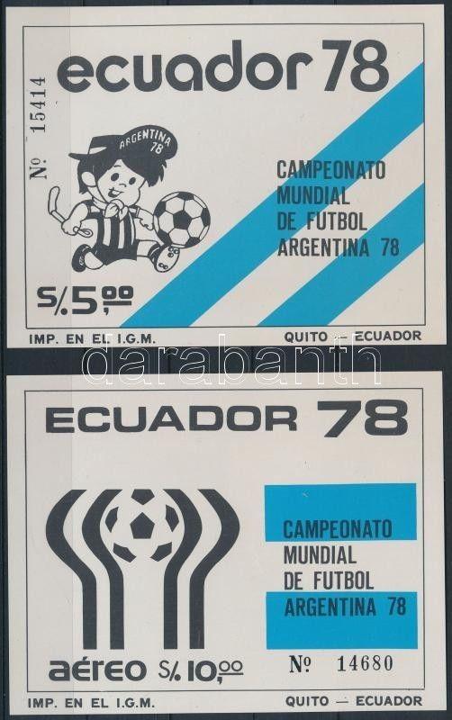 Ecuador stamp Football World Cup 2 diff block MNH 1978 Mi 85-86 WS237085