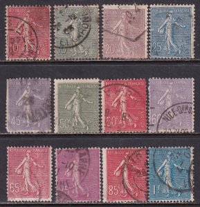 France 1903-26 Sc 138-54 Sower & Horizon Line (No #142,144,147,150,152)  Stamp U