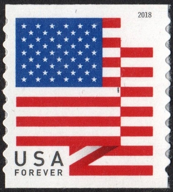 SC#5260 (50¢) U.S. Flag Coil Single: APU (2018) SA