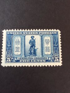 Scott#619 1925 lexington-concord The Minute Man MVLH $45 CV