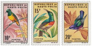 UPPER VOLTA - 1965 - Local Birds - Perf 3v - Mint Never Hinged