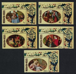 Cook Is. Christmas Paintings 5v Corners 1969 MNH SC#268-272 SG#310-314