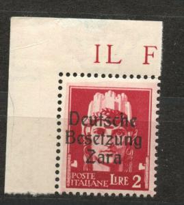 German Occupation Zara, Variety Mi.12a, MNH, no faults, exp. Krischke, BPP (2x) 