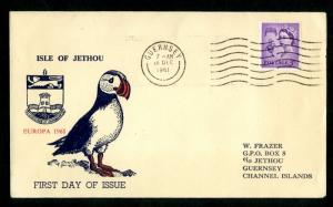 ISLE OF JETHOU PUFFIN COVER/EUROPA  BIN $8.00